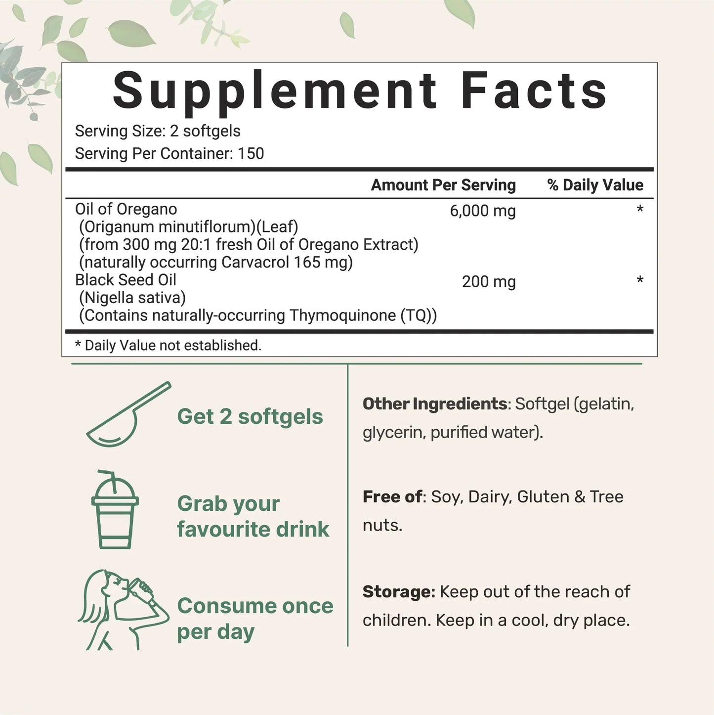 Oil of Oregano with Black Seed Oil